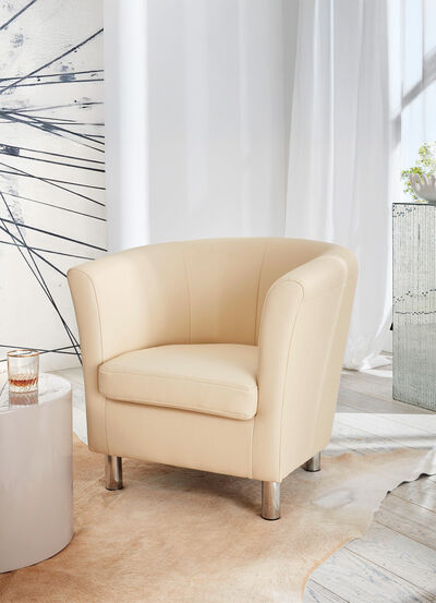 Edler Sessel auf stabilem Holzgrundgestell 