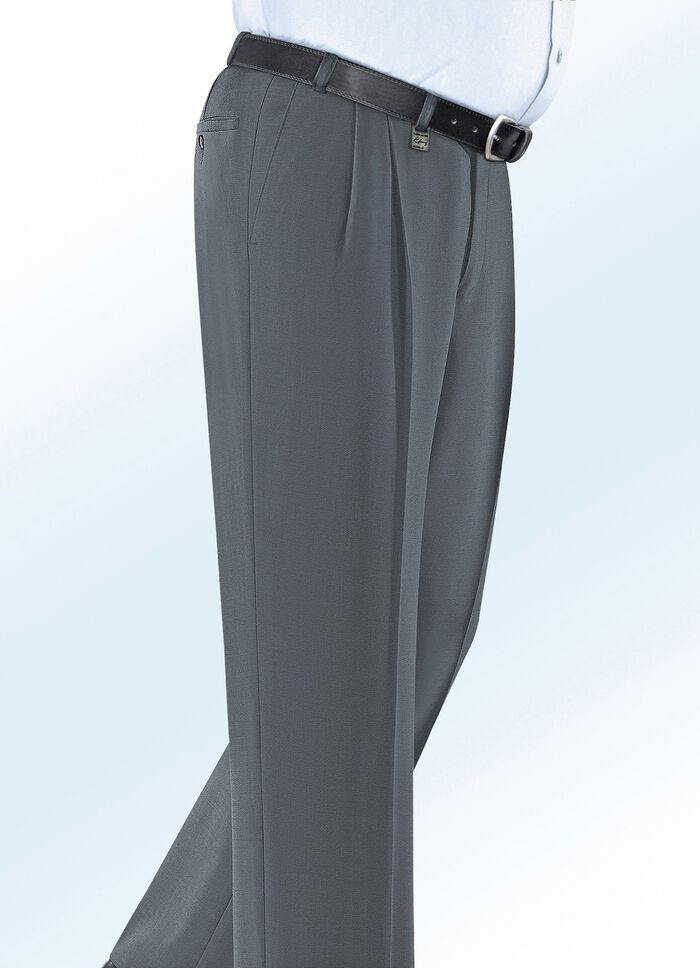 &bdquo;Klaus Modelle&ldquo;-Unterbauchhose mit Zieranh&auml;nger in 4 Farben MITTELGRAU MELIERT