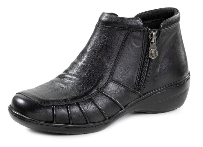 ELENA EDEN, bequeme Damen-Boots, Weite H, mit herausnehmbarem Fußbett SCHWARZ