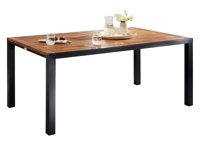 Gartenm&ouml;bel Athos im Holz-Metall-Mix GRAFIT