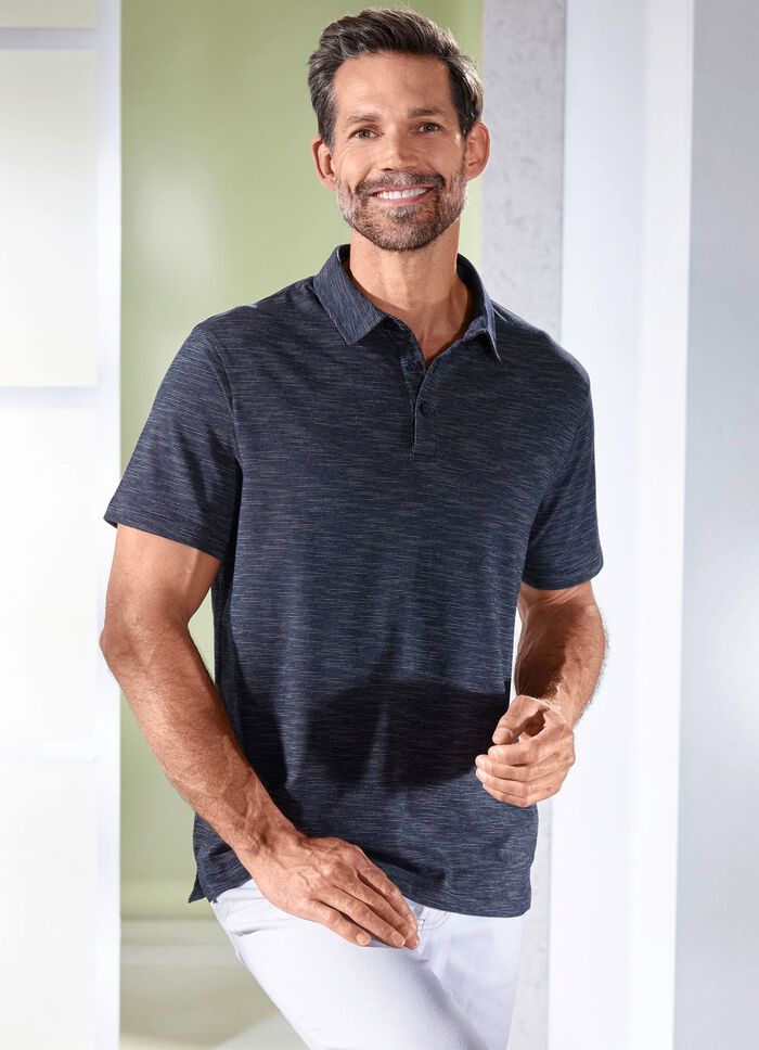 Poloshirt mit Seitenschlitzen 