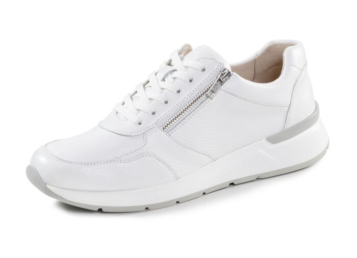 GINO GALANTE, klassische Herren-Sneaker, mit Reißverschluss WEISS