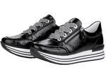 Remonte Sneaker mit effektvoller Schn&uuml;rung SCHWARZ