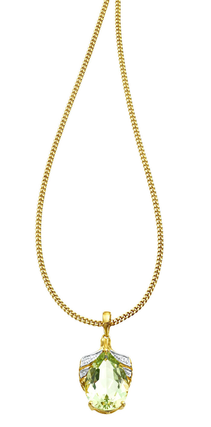 Anhänger mit grünem Amethyst 