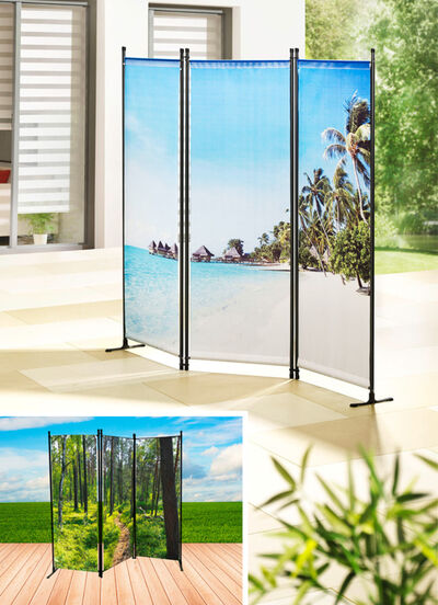 UV-best&auml;ndiger Paravent mit wundersch&ouml;nen Motiven 