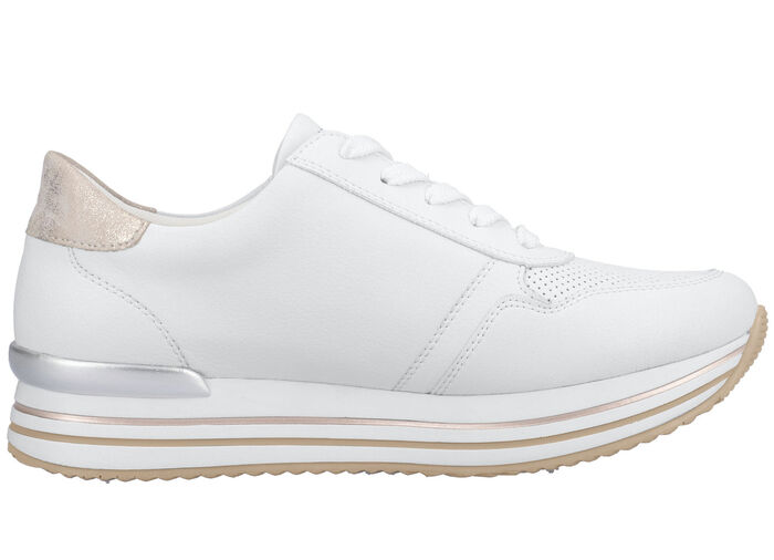 Remonte Sneaker im modischen Dessin WEISS-ROSEGOLD