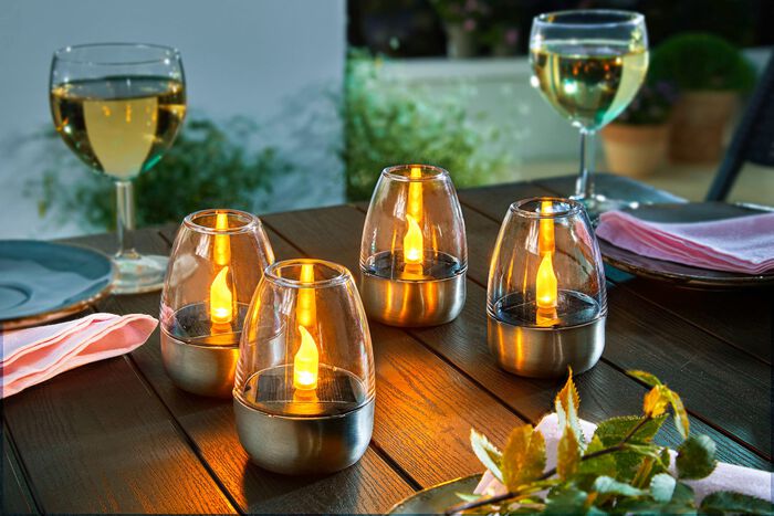 Solar-Windlichter, 4er-Set 