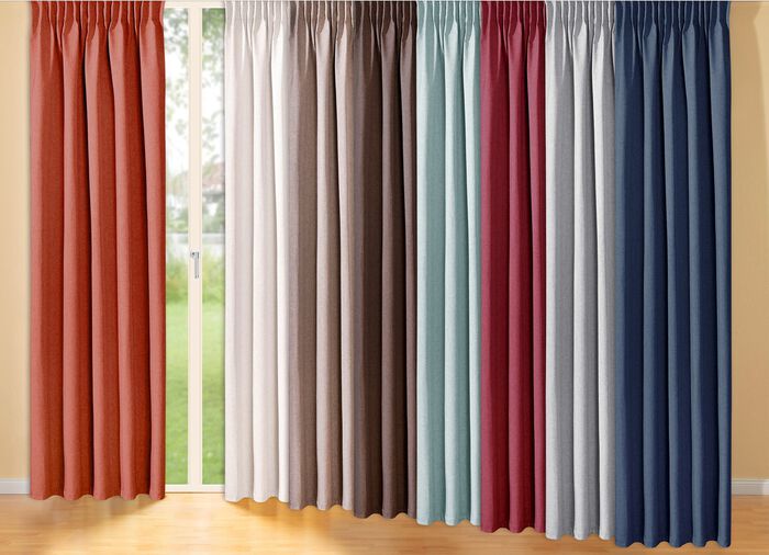 Energiespar-Verdunkelungsschals in Leinenoptik BORDEAUX