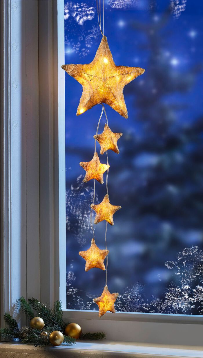 Beleuchteter Sternh&auml;nger CREME