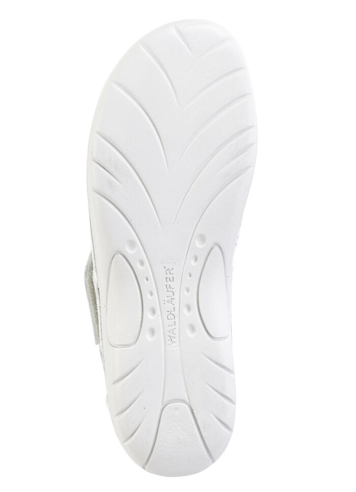 Waldläufer Sandale mit Metallschmuck mit Glitzersteinchen MATTSILBER