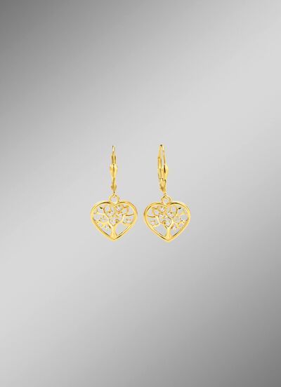 Vergoldete Ohrringe mit Zirkonia 