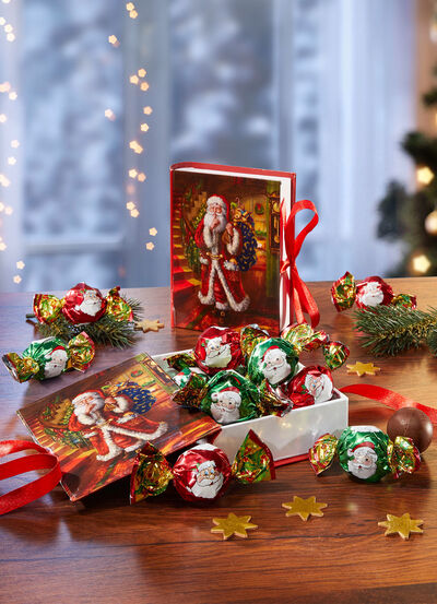 Weihnachtsbuch, 2er-Set, mit süßer Füllung 