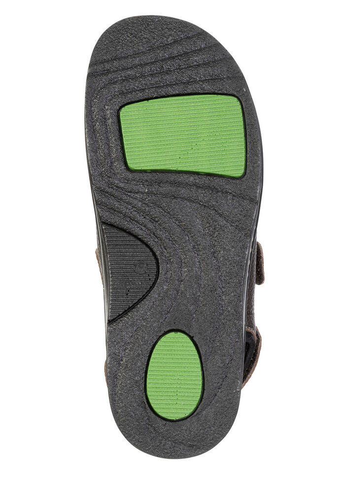 Mubb, klassische Herren-Sandalen, Weite H, mit herausnehmbarem Fußbett DUNKELBRAUN