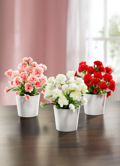 Naturgetreu Deko-Nelke aus hochwertigem Kunst- und Textilmaterial 