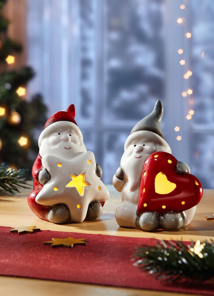 Beleuchteter Weihnachtsmann im 2er-Set 