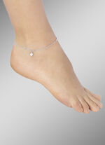 Zartes Figaro-Fu&szlig;kettchen mit Herz-Anh&auml;nger 