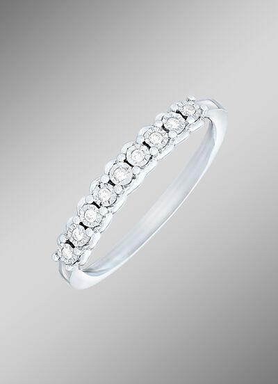 Damenring in Wei&szlig;gold mit Brillanten 