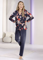 Laurina Schlafanzug, langer Hose mit Dehnbund  