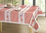 Pflegeleichte Wachstuch-Tischserie in Landhaus-Optik ROT