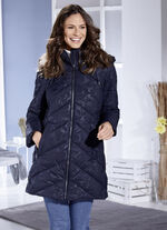 Funktions-Longjacke mit dekorativem Fantasiedessin 