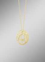 Mattierter Anhänger mit Erbskette 