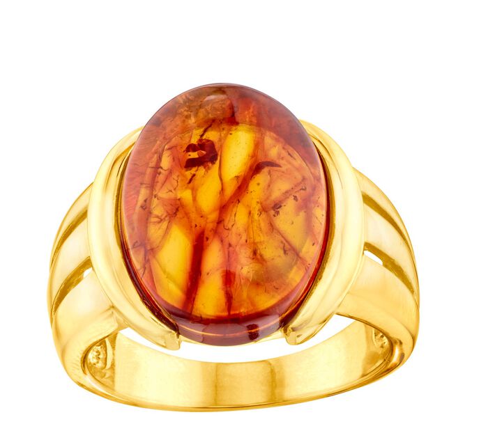 Bezaubernder Damenring mit Bernstein 