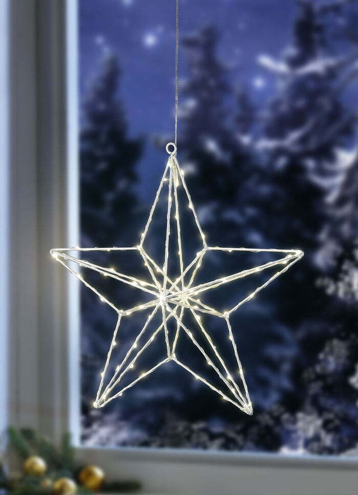 LED-Stern aus Stahl SILBER