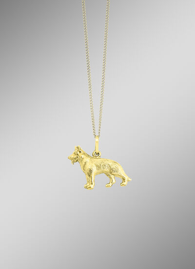 Für Hundeliebhaber: Interessanter Anhänger aus Gold 