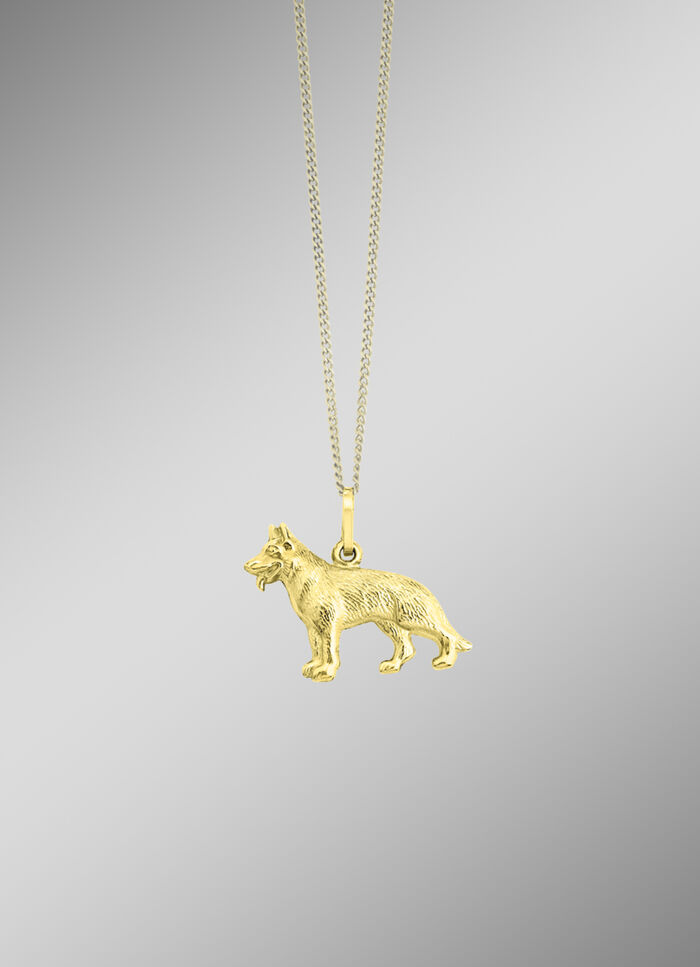 Für Hundeliebhaber: Interessanter Anhänger aus Gold 