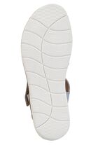 ELENA EDEN, modische Damen-Sandale, Weite H, mit herausnehmbarem Fu&szlig;bett BLEU