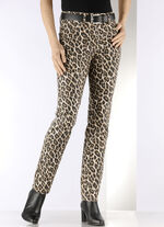 Hose in angesagter Leo-Dessinierung BEIGE-SCHWARZ-BRAUN