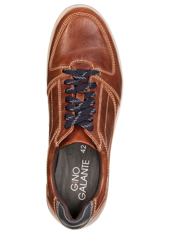 GINO GALANTE, klassische Herren-Schn&uuml;rschuhe, mit blauem Besatz 