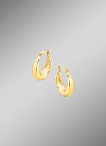 Gl&auml;nzende Creolen in Silber 925/- fein 