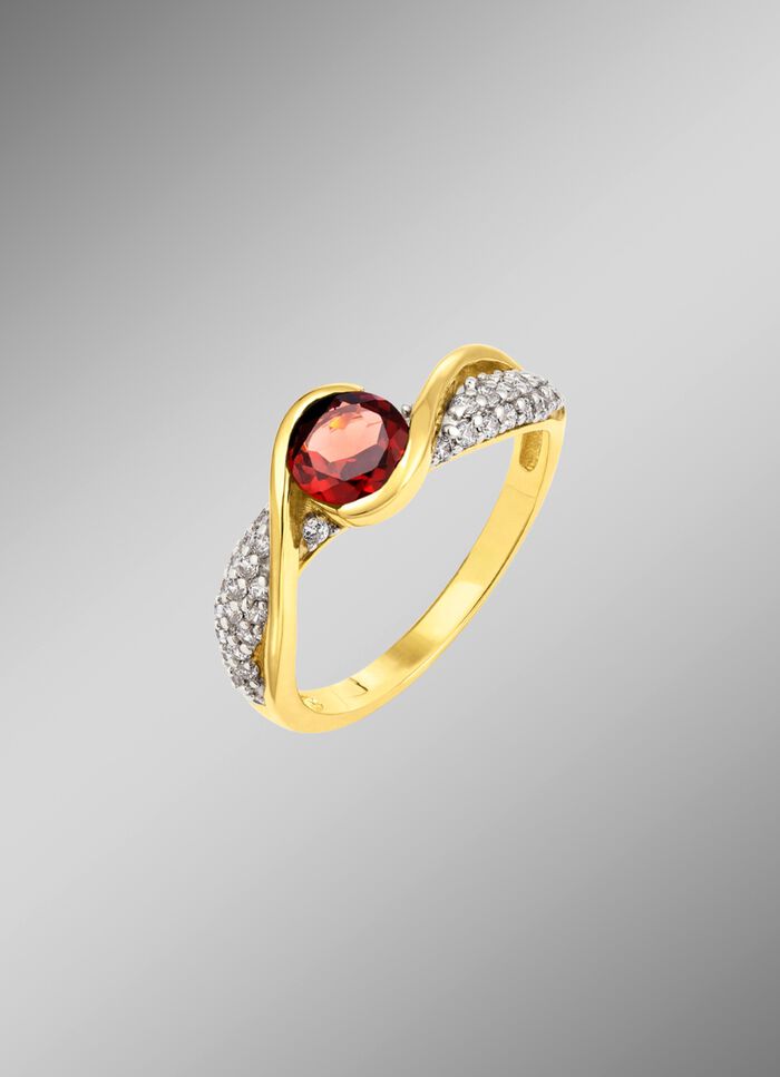 Damenring mit echt Granat 
