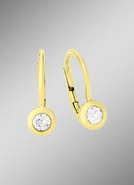Elegante Ohrringe in Gelbgold mit Brillant 