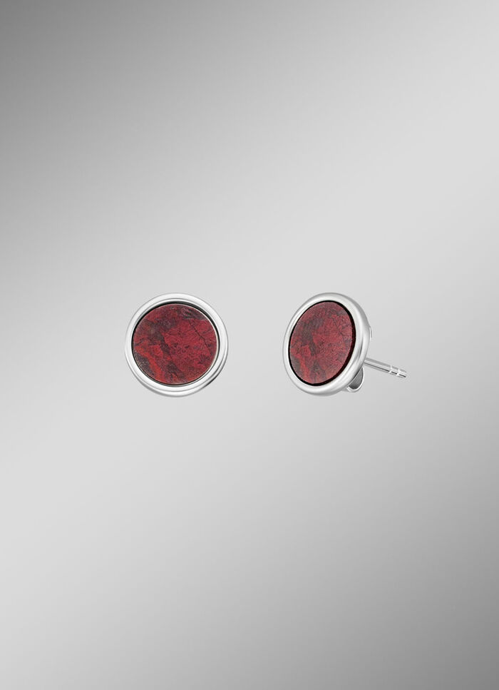 Powerful Stone Ohrstecker mit Roter Jaspis 