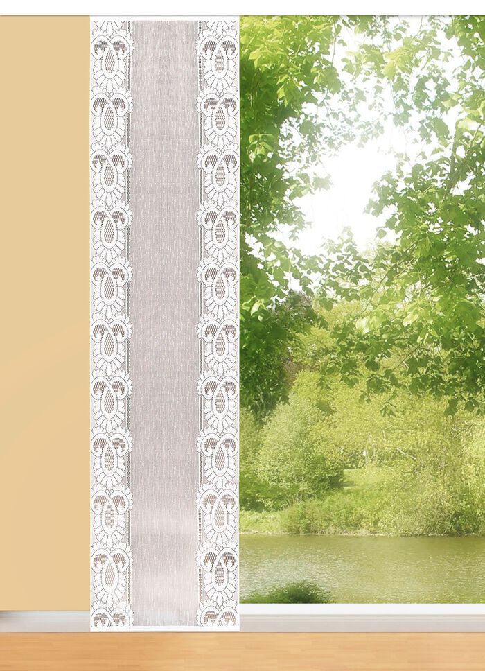 Sch&ouml;ne Schiebegardine mit geradem Abschluss 