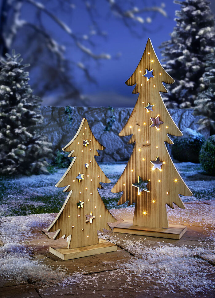 LED-Tanne aus Kiefernholz 
