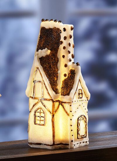 Beleuchtetes Haus 