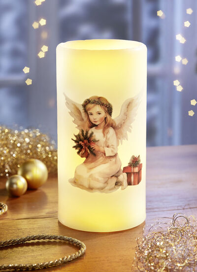 LED-Echtwachskerze mit Flackereffekt 