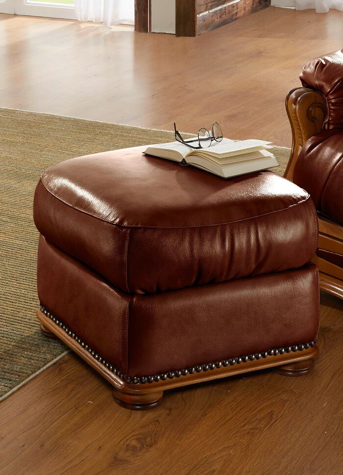 Italienische Polsterm&ouml;bel mit Bezug aus echtem Leder BRAUN