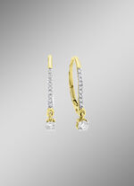 Edle Ohrringe mit 2 Brillanten und 18 Diamanten 