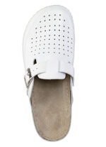 Pantolette aus Nappaleder mit luftiger Perforation WEISS
