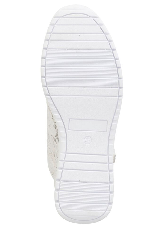 ELENA EDEN, schicke Damen-Boots, Weite G, mit herausnehmbarem Fu&szlig;bett WEISS