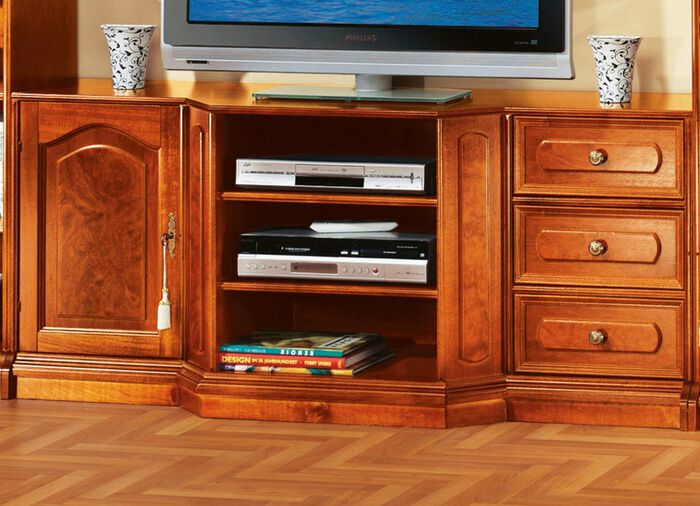 Teilmassives TV-Longboard mit Echtholzfurnier KIRSCHBAUM