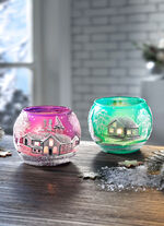 Handbemalte Teelichthalter, 2er-Set 