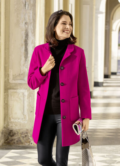 Kurzmantel mit Stehkragen 