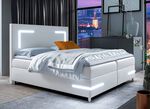 Boxspringbett mit LED-Beleuchtung und Topper 