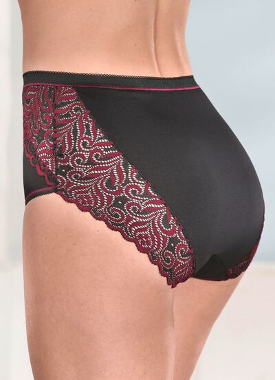 Laurina Dreierpack Slips mit Elastikspitze 