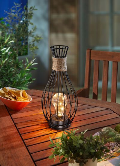 Solar-Drahtleuchte aus Metall 